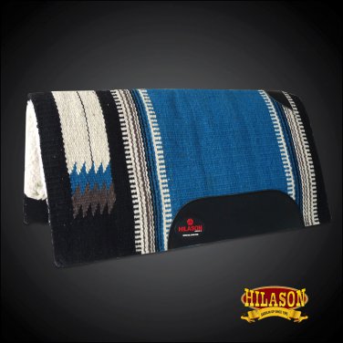MADE IN USA FE342F- HILASON WESTERN SHOW WOOL FELT SADDLE BLANKET PAD SKY BLUE