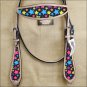 HILASON WESTERN LEATHER HORSE BRIDLE HEADSTALL TAN W/ STAR INLAY