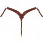 WEAVER HARNESS LEATHER HORIZONS ROPER BREAST COLLAR W/ CENTER DEE STANDARD TAN