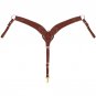 WEAVER HARNESS LEATHER HORIZONS ROPER BREAST COLLAR W/ CENTER DEE STANDARD TAN