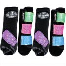 MED PROFESSIONAL CHOICE SPORTS MEDICINE HORSE BOOTS VENTECH BLACK GLITTER 4 PACK