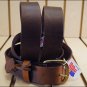 30 inch JUSTIN BASIC WORK LEATHER MANS BELT BROWN MADE IN THE USA.