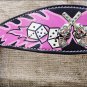 HILASON WESTERN LEATHER HORSE BRIDLE HEADSTALL DICE FLAMES CONCHO