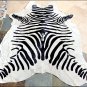 S1055 HILASON HAIR ON LEATHER PURE BRAZILIAN COWHIDE SKIN RUG CARPET ZEBRA