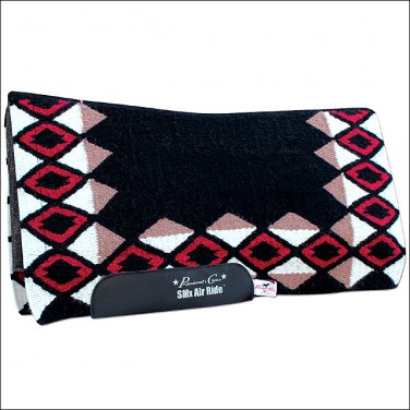 PROFESSIONAL CHOICE QUEST COMFORT FIT SMX AIR RIDE FELT HORSE SADDLE PAD CRIMSON
