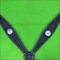 F71 HILASON WESTERN LEATHER HORSE BREAST COLLAR BLACK TURQUOISE BLING CONCHO