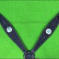 F71 HILASON WESTERN LEATHER HORSE BREAST COLLAR BLACK TURQUOISE BLING CONCHO