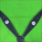 F71 HILASON WESTERN LEATHER HORSE BREAST COLLAR BLACK TURQUOISE BLING CONCHO