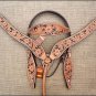 S8 HILASON WESTERN LEATHER HORSE BRIDLE HEADSTALL BREAST COLLAR LIGHT OIL BLACK