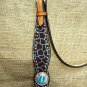 HILASON WESTERN LEATHER HORSE BRIDLE HEADSTALL GIRAFFE BLUE CONCHO