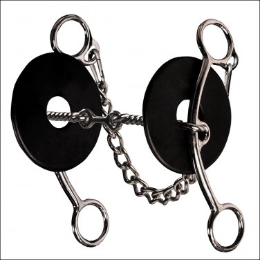 PROFESSIONAL CHOICE BRITTANY POZZI THREE PIECE TWISTED WIRE SNAFFLE HORSE BIT