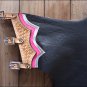 CK840-F HILASON PRO RODEO BRONC BULL RIDING SMOOTH LEATHER CHINKS CHAPS BLACK