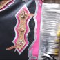 CK840-F HILASON PRO RODEO BRONC BULL RIDING SMOOTH LEATHER CHINKS CHAPS BLACK