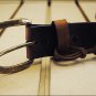 44IN. JUSTIN BASIC WORK LEATHER MANS BELT BROWN MADE IN THE USA.