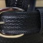30" SILVER CREEK BLACK SIDEWINDER EMBOSSED TOOLING LEATHER MEN BELT OVAL CONCHO