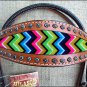 HILASON WESTERN LEATHER HORSE HEADSTALL BRIDLE BREAST COLLAR MAHOGANY AZTEC