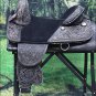 TW101BKRO-F HILASON BLACK TREELESS WESTERN TRAIL BARREL RACING HORSE SADDLE 17"