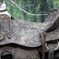 RI116RODB2 17" WESTERN LEATHER COWBOY RANCH ROPING PLEASURE RIDING HORSE SADDLE