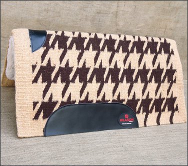 FEP233 MADE IN USA HILASON WESTERN WOOL SHOCK BUSTER SADDLE BLANKET PAD TAN