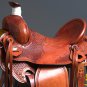 RS112MRED-F HILASON WESTERN LEATHER BIG KING WADE RANCH COWBOY ROPING SADDLE 15"