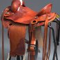 RS112MRED-F HILASON WESTERN LEATHER BIG KING WADE RANCH COWBOY ROPING SADDLE 15"
