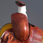 RS112MRED-F HILASON WESTERN LEATHER BIG KING WADE RANCH COWBOY ROPING SADDLE 15"