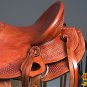 RS112MRED-F HILASON WESTERN LEATHER BIG KING WADE RANCH COWBOY ROPING SADDLE 15"