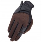 11 SIZE HERITAGE X-COUNTRY GLOVE HORSE RIDING LEATHER STRETCHABLE BLACK BROWN