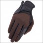 08 SIZE HERITAGE X-COUNTRY GLOVE HORSE RIDING LEATHER STRETCHABLE BLACK BROWN