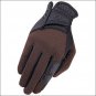 08 SIZE HERITAGE X-COUNTRY GLOVE HORSE RIDING LEATHER STRETCHABLE BLACK BROWN