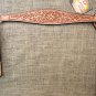 S442 HILASON WESTERN HAND TOOL FLORAL LEATHER HORSE BREAST COLLAR - LIGHT OIL