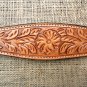 S442 HILASON WESTERN HAND TOOL FLORAL LEATHER HORSE BREAST COLLAR - LIGHT OIL