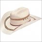 7 M&F WESTERN ARIAT MENS TWO TONE BANGORA STRAW COWBOY HATS NATURAL