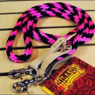 R22 HILASON WESTERN HORSE TACK THREE TONE POLY ROPE REIN W/ NICKEL PLATED SNAPS