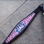 HILASON WESTERN LEATHER HORSE BREAST COLLAR BLACK PINK CROWN