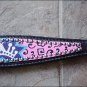 HILASON WESTERN LEATHER HORSE BREAST COLLAR BLACK PINK CROWN