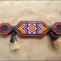 HILASON WESTERN LEATHER BREAST COLLAR BEADED INLAY HORSE HAIR MAHOGANY