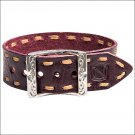 NOBLE OUTFITTERS CONTRAST STITCH ADJUSTABLE LEATHER BRACELET NATURAL WINE