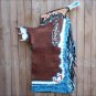 CH806V1-F HILASON BULL RIDING ALLIGATOR PRINT SMOOTH LEATHER RODEO WESTERN CHAPS