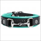 8 3/4" NOBLE OUTFITTTERS ADJUSTABLE LEATHER ON THE BIT BRACELET AQUA SKY