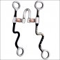 HILASON ANTIQUE BROWN CORRECTION HORSE BIT W/COPPER BARRELS MOUTH