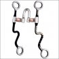 HILASON ANTIQUE BROWN CORRECTION HORSE BIT W/COPPER BARRELS MOUTH