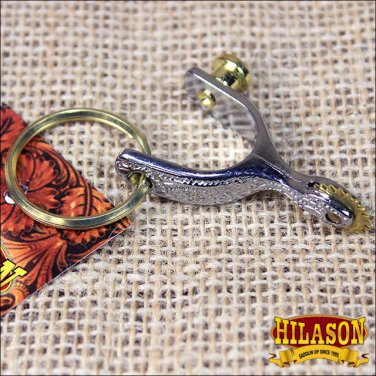 3/4 in. SPUR KEYCHAIN NICKEL PLATED BP BUTTON AND ROWEL