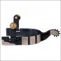 HILASON BLACK STEEL LADIES SPUR ENGRAVED GERMAN SILVER TRIMS