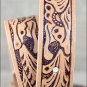 0189A 24 x 1 INCH JUSTIN ANTIQUE TAN WESTERN EMBOSSED COWHIDE LEATHER CHILD BELT