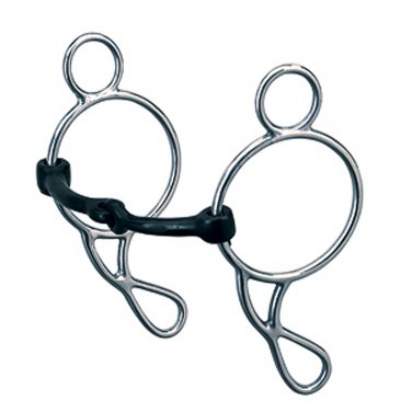 WEAVER LEATHER GAG HORSE BIT 5 INCH SWEET IRON SNAFFLE MOUTH