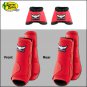 MED RED RELENTLESS TREVOR BRAZILE FRONT REAR SPORT BELL BOOT 6 PACK HORSE LEG