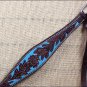HILASON WESTERN LEATHER HORSE BREAST COLLAR BROWN TURQUOISE