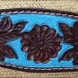 HILASON WESTERN LEATHER HORSE BREAST COLLAR BROWN TURQUOISE