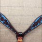 HILASON WESTERN LEATHER HORSE BREAST COLLAR BROWN TURQUOISE